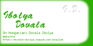 ibolya dovala business card